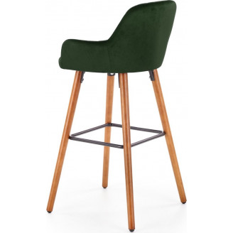 Krzesło barowe tapicerowane H-93 75 ciemno zielone Halmar