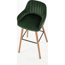 Krzesło barowe tapicerowane H-93 75 ciemno zielone Halmar