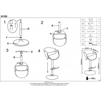 Hoker drewniany z ekoskóry H-100 Czarny/Orzech Halmar