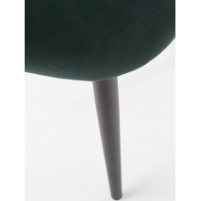 Krzesło welurowe "muszelka" K384 ciemno zielone Halmar