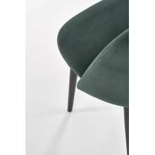 Krzesło welurowe "muszelka" K384 ciemno zielone Halmar