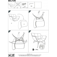 Fotel welurowy designerki Belton ciemny zielony Halmar