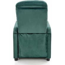 Fotel rozkładany welurowy Felipe II ciemny zielony Halmar
