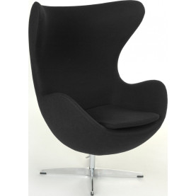 Designerski Fotel obrotowy Jajo czarny kaszmir Premium D2.Design do salonu i sypialni. 2