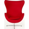 Designerski Fotel obrotowy Jajo czerwony kaszmir Premium D2.Design do salonu i sypialni.