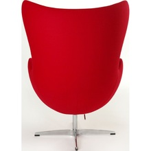 Designerski Fotel obrotowy Jajo czerwony kaszmir Premium D2.Design do salonu i sypialni.