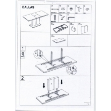 Stół rozkładany na jednej nodze Dallas biały 110x75 Signal