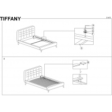 Łóżko pikowane jednoosobowe Tiffany 90 szare Signal