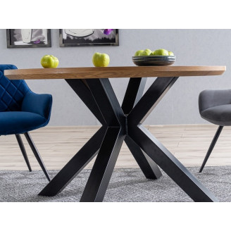 Stół okrągły loft Ritmo 120 dąb/czarny Signal