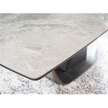 Stół rozkładany z marmurowym blatem Cortez 160x90 szary marmur Signal