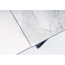 Stół rozkładany z marmurowym blatem Westin III Ceramic 160x90 biały marmur Signal