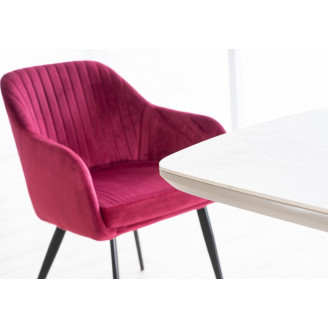 Stół rozkładany z marmurowym blatem Armani Ceramic 160x90 szary marmur Signal