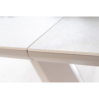 Stół rozkładany z marmurowym blatem Armani Ceramic 160x90 szary marmur Signal