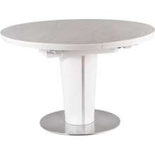 Stół rozkładany okrągły na jednej nodze Orbit Ceramic 120 marmur Signal do kuchni, jadalni i salonu.