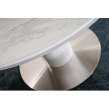 Stół rozkładany okrągły na jednej nodze Orbit Ceramic 120 marmur Signal
