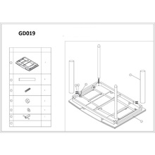 Stół rozkładany szklany GD-019 100x70 biały/chrom Signal do salonu, kuchni i jadalni.