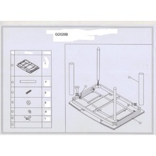Stół rozkładany szklany GD-020 120x80 biały/chrom Signal do salonu, kuchni i jadalni.
