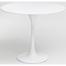 Stół okrągły na jednej nodze Fiber 120 biały D2.Design do salonu, kuchni i jadalni.