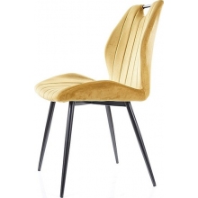 Krzesło welurowe Arco Velvet żółte Signal
