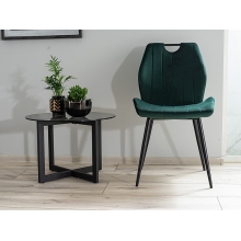 Krzesło welurowe Arco Velvet zielone Signal