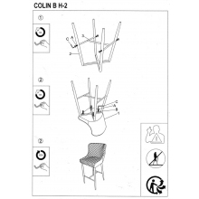 Krzesło barowe welurowe pikowane Colin Velvet 60 szare Signal