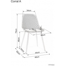 Krzesło ażurowe plastikowe Corral A czarne Signal