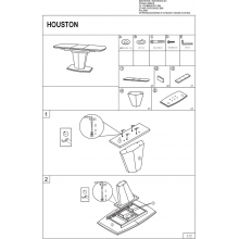 Stół rozkładany na jednej nodze Houston 120x80 dąb/czarny Signal