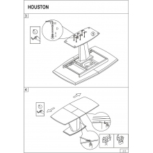 Stół rozkładany na jednej nodze Houston 120x80 dąb/czarny Signal