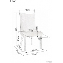 Krzesło welurowe na drewnianych nogach Leon Velvet granatowe Signal