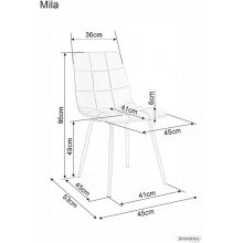 Krzesło welurowe pikowane Mila Velvet beżowe Signal