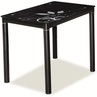 Stół szklany prostokątny Damar 80x60 czarny Signal do salonu, kuchni i jadalni.