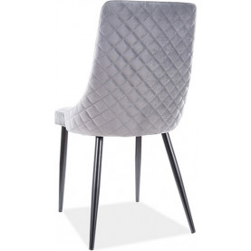 Stylowe i wygodne Krzesło welurowe Piano B Velvet Bluvel szare Signal do kuchni i jadalni 2