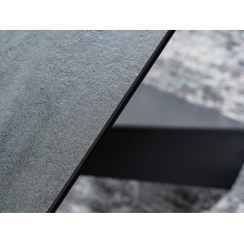 Stół nowoczesny rozkładany Salvadore Ceramic szary marmur/czarny mat Signal