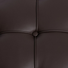 Fotel skórzany pikowany BA1 brązow D2.Design