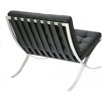 Fotel skórzany pikowany BA1 czarny D2.Design