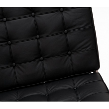 Fotel skórzany pikowany BA1 czarny D2.Design