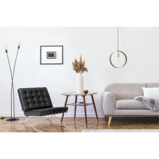 Fotel skórzany pikowany BA1 czarny D2.Design