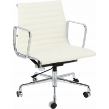 Fotel biurowy gabinetowy CH1171T biała skóra D2.Design do biurka.