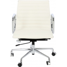 Fotel biurowy gabinetowy CH1171T biała skóra D2.Design