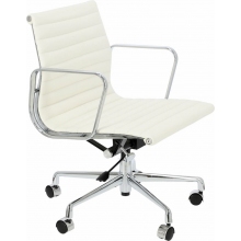 Fotel biurowy gabinetowy CH1171T biała skóra D2.Design