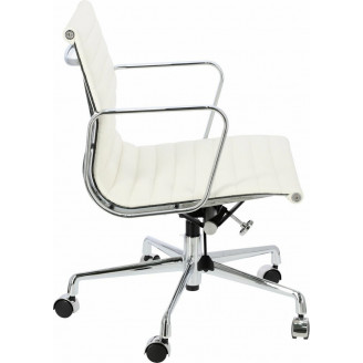 Fotel biurowy gabinetowy CH1171T biała skóra D2.Design