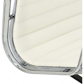 Fotel biurowy gabinetowy CH1171T biała skóra D2.Design