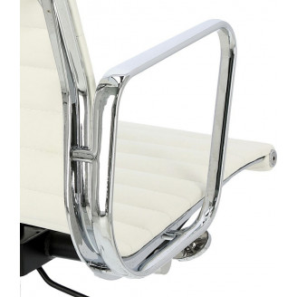 Fotel biurowy gabinetowy CH1171T biała skóra D2.Design
