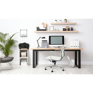 Fotel biurowy gabinetowy CH1171T biała skóra D2.Design