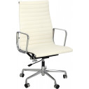 Fotel gabinetowy CH1191T biała skóra D2.Design do biurka.