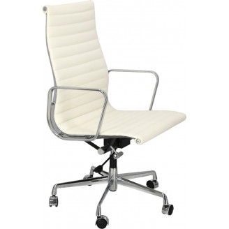 Fotel gabinetowy CH1191T biała skóra D2.Design
