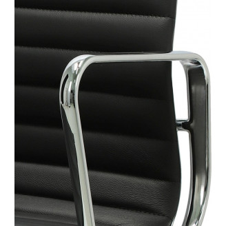 Fotel gabinetowy CH1191T czarna skóra D2.Design