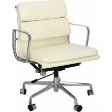 Fotel biurowy gabinetowy CH2171T biała skóra D2.Design do biurka.