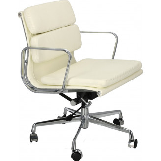 Fotel biurowy gabinetowy CH2171T biała skóra D2.Design