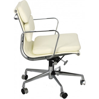 Fotel biurowy gabinetowy CH2171T biała skóra D2.Design